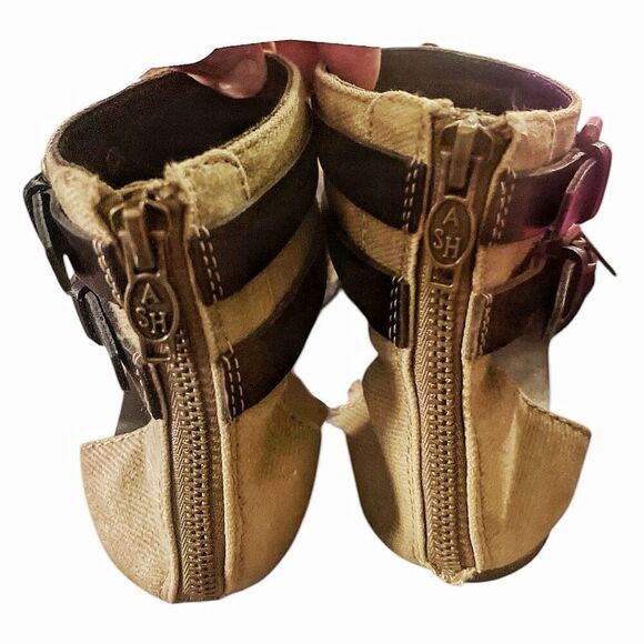 Ash Tan & Brown Strappy Gladiator Type Flats Size 6 - Picture 5 of 6